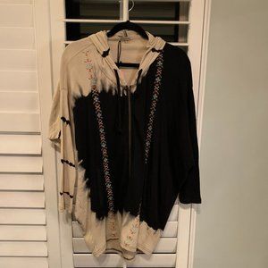 NWT Tye Dye Designer Fashion Zippered Sweatshirt